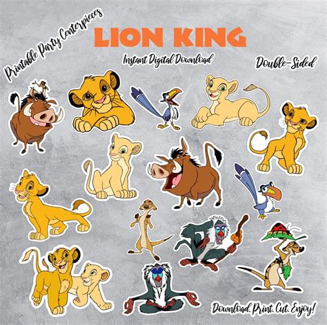 Description Lion King Centerpiece Character Images Total