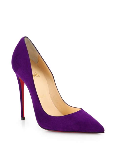 Christian Louboutin So Kate Suede Pumps In Purple Lyst