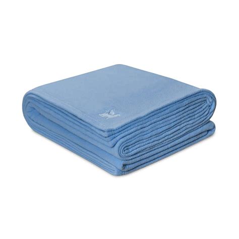 Wholesale Light Blue Polar Fleece Blanket In Twin Size Rapid Hotel