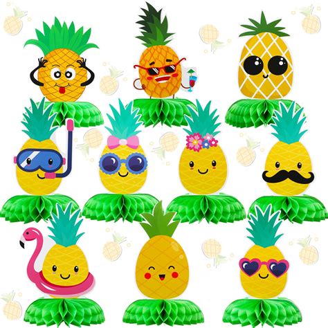 Buy Pieces Pineapple Honeycomb Centerpieces Pineapple Party