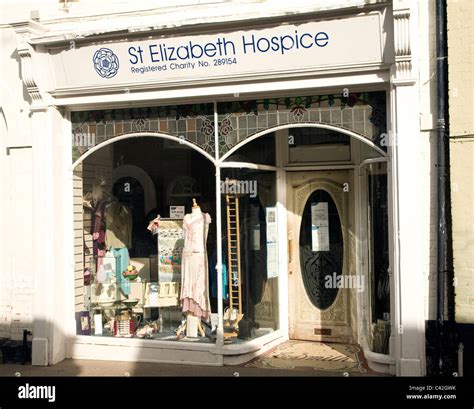 Charity Shop Window Display St Elizabeth Hospice Woodbridge Suffolk