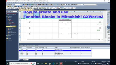 Function Blocks How To Use And Create Mitsubishi Melsec GXWorks3 YouTube