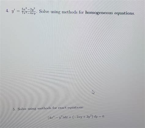 Solved Y { Prime} Frac{5 X {2} 2 Y {2}}{7 X {2} 4 X Y}