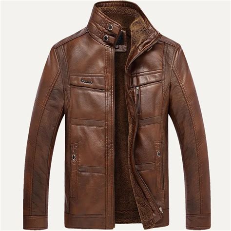 free shipping men leather jacket coat winter outwear plus size L XXXL ...