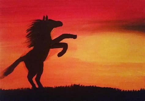 Horse at Sunset Painting by Vale Anoa'i - Pixels