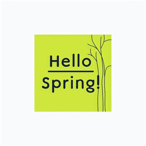 Premium Vector Hello Spring Words Design Springtime Blossoms Fresh