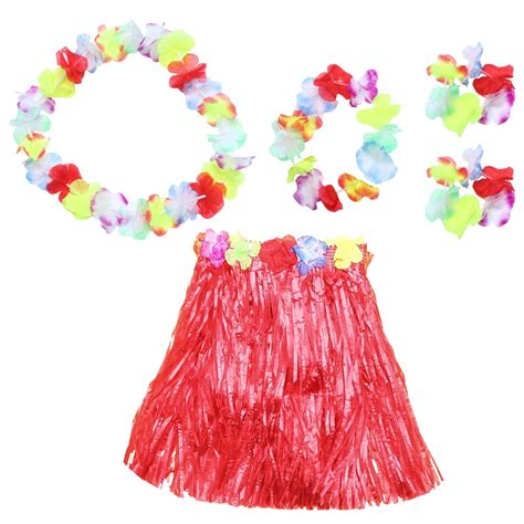 Ounona Hawaiiangrass Party Set Skirt Luau Costume Hula Skirts Girls Decorations Skirt Dresses