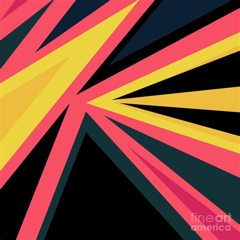 Geometric Zig Zag Abstract Lines In Vivid Colours Digital Art By Paulo