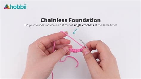 How To Crochet Chainless Foundation With Single Crochet Stitches