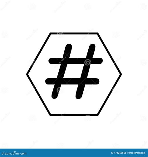 Hashtag Symbol Logo Icon Design Template Elements Stock Vector