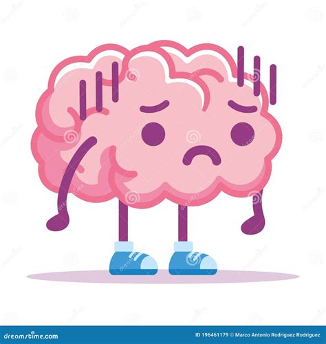 Emoji Cansado Del Cerebro Aislado Ilustraci N Del Vector Ilustraci N