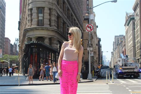 Hot Pink Lace Skirt Home Styled American