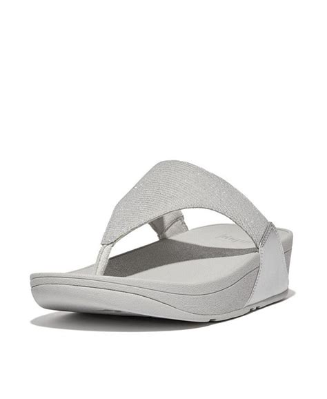 Fitflop Women S Lulu Shimmerlux Toe Post Sandals Macy S