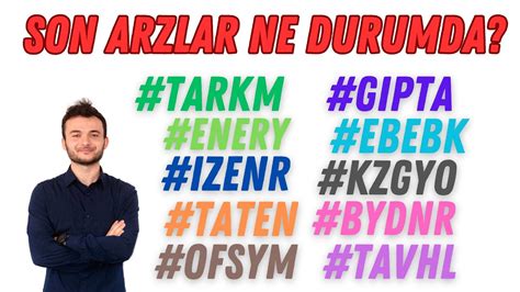 SON HALKA ARZLARDA DURUM NE GIPTA TARKM ENERY EBEBK KZGYO