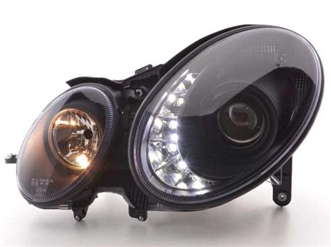 Phare Daylight LED DRL Look Mercedes Classe E Type W211 02 06 Noir