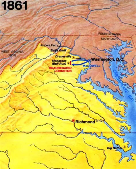 American Civil War All States Map Of Battles