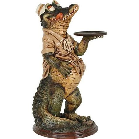 Crocodile Butler Large Statue Animal Statues Statue Animals