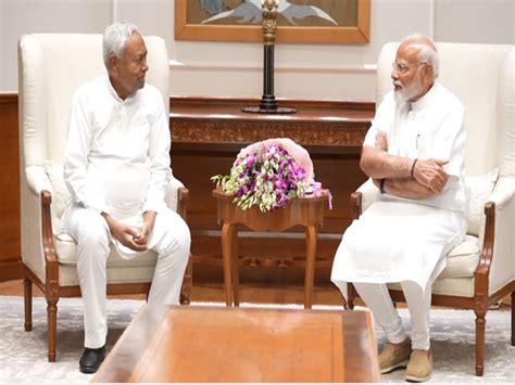 Delhi Nitish Kumar Meets Pm Modi Ahead Of Lok Sabha Election Results