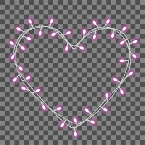 Premium Vector Garland In The Form Shape Of Heart