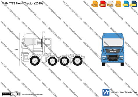 Templates Trucks MAN MAN TGS 8x4 4 Tractor