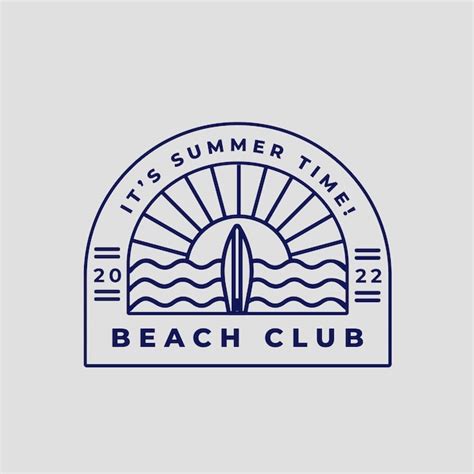 Plantilla De Logotipo De Club De Playa De Dise O Plano Vector Gratis