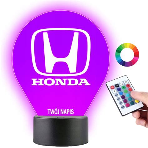 Lampka Na Biurko Statuetka Led Motoryzacja Honda Emblemat Logo Plexido