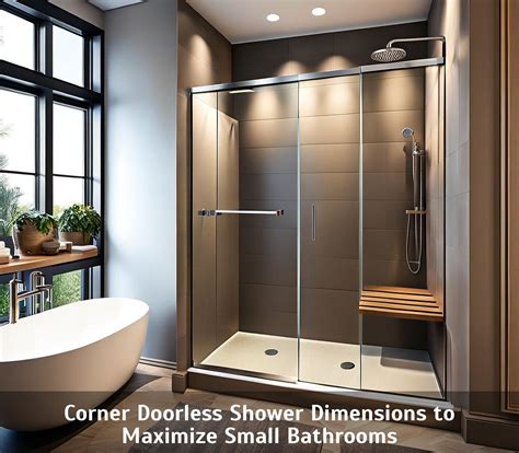 Corner Doorless Shower Dimensions To Maximize Small Bathrooms Corley