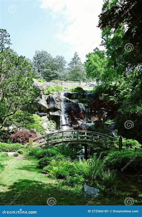 Waterfall View In Maymont Gardens Park Richmond Virginia Stock Image