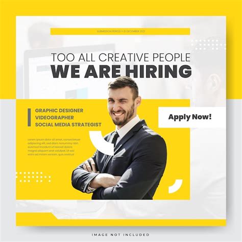 Premium Vector We Are Hiring Social Media Post Template