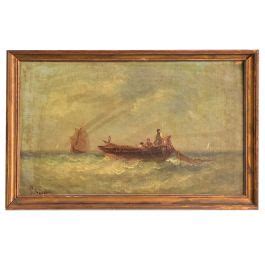 Marseilleantiquites Peinture Marine L Huile Xix Me Par Paul Seignon