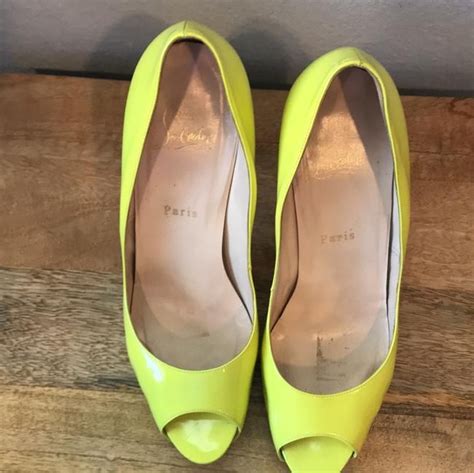 Christian Louboutin Yellow Hyper Prive Platforms Size Eu 40 5 Approx