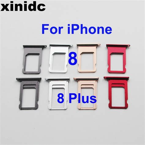 Xinidc 50 Pcs Sim Card Tray Holder For Iphone 8 8plus Sim Tray Holder Repair Partsmobile Phone