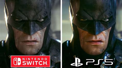 Batman Arkham Trilogy Nintendo Switch Vs Ps5 Graphics Comparison Youtube