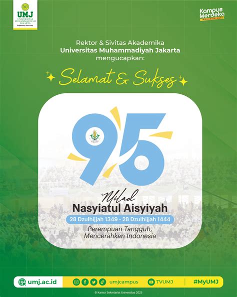 Selamat Atas Milad Ke Nasyiatul Aisyiyah Umj