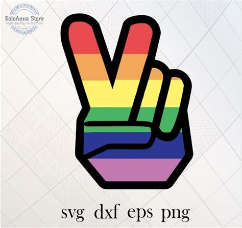 Paz Svg Signo De Paz Svg Arco Iris Svg Lgbtq Svg Orgullo Etsy México