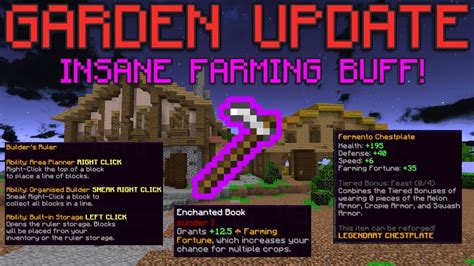 The Skyblock Garden Update Hypixel Skyblock YouTube