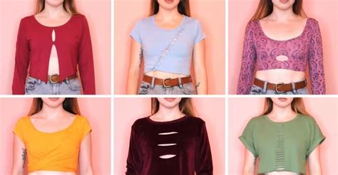 No-sew Ideas: How to DIY 6 Cute Crop Tops From T-shirts | Upstyle