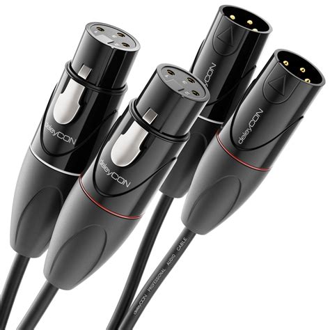 deleyCON Dual XLR Audio Kabel Studio Qualität aus reinem OFC Kupfer