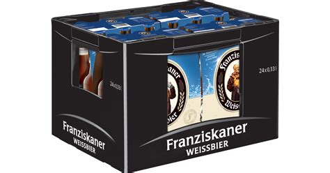 Franziskaner Weissbier Hefeweizen naturtrüb alkoholfrei Kasten 4 x 6 x