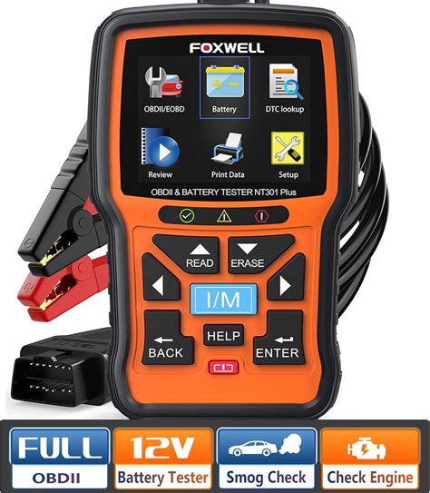 Upgraded Nt Foxwell Nt Plus Obd Scanner Battery Tester In