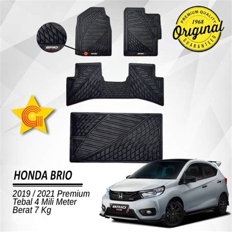 Promo Karpet Mobil Berlogo Honda Brio Premium Full Set Kota