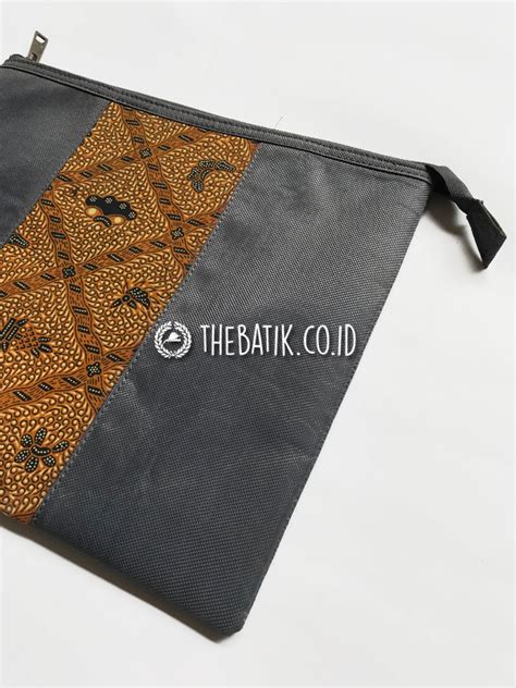 Jual Work Pouch Batik Canvas Tas Seminar Kit Batik Souvenir Kantor