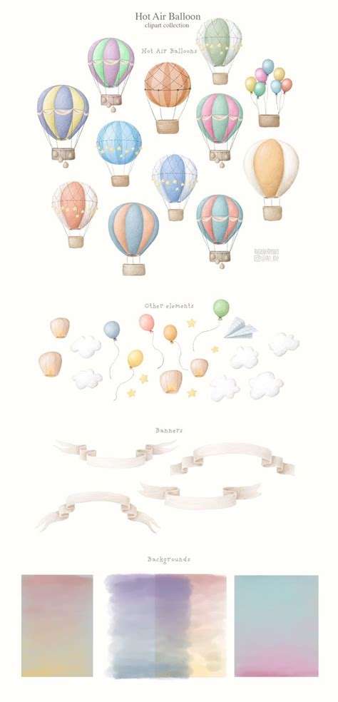 Welcome To Creative Market Hot Air Balloon Clipart Air Balloon Balloon Clipart