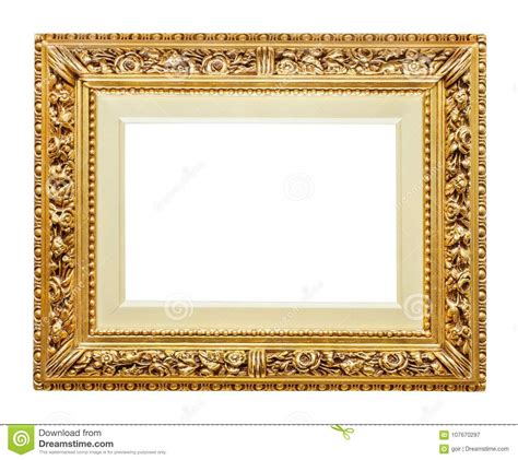 Moldura Para Retrato Cinzelada No Branco Imagem De Stock Imagem De