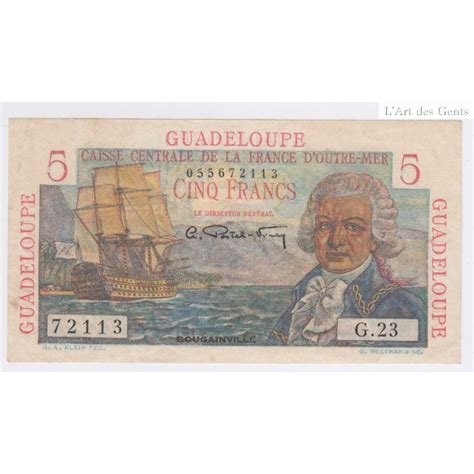 Billet Guadeloupe 5 Francs 1947 P Neuf NG 23 72113 Lartdesgents Fr