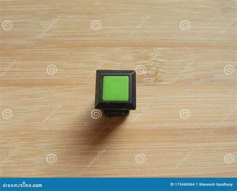 Green Push Button Switch Component Stock Photo Image Of Green