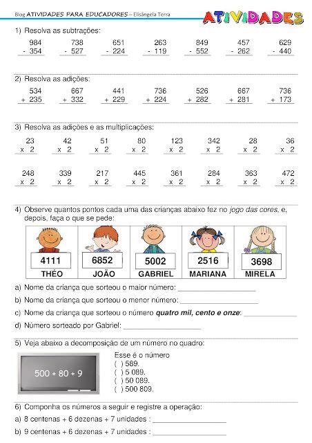 Atividades De Matem Tica Ano Bncc Mercado Da