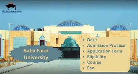 Baba Farid University Admission 2025-26: Application Form, Last Dates