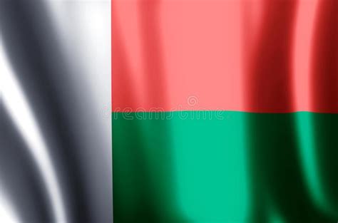 El Agitar De Madagascar Y Ejemplo Coloridos De La Bandera Del Primer