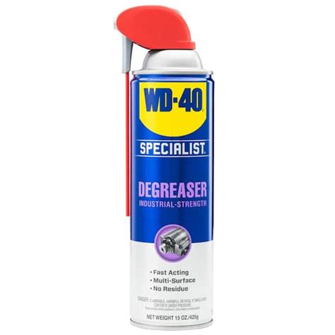 Wd 40 Specialist 15 Oz Degreaser Industrial Strength Fast Acting Formula With Smart Straw